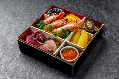 Typical Osechi Cuisine Japanese Food New Year Dishes (OSECHI)の写真素材