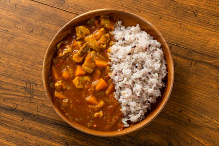 Typical Indian Curry and Nan Typical Indian Curry Setの写真素材