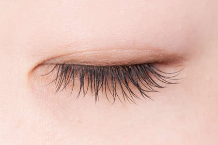 False Eyelashes Extensions of the Asian Womanの写真素材