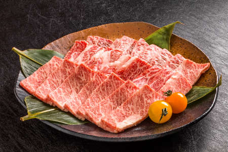 Grilled Meat With Wagyu Japanese Style Luxury Grilled Beefの写真素材