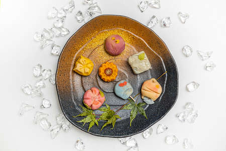 Japanese culture Japanese sweets for teaの写真素材