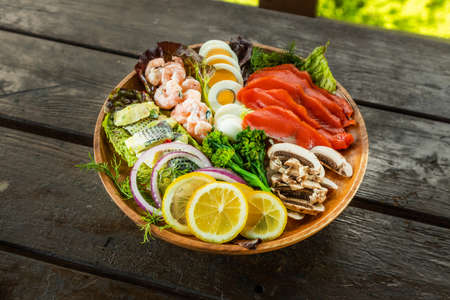 Nordic Seafood Saladの写真素材