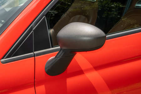 Old Car Rearview mirror of old car rearview mirror