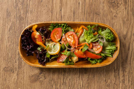 Title Vegetable Salad Varius Vegetable Saladsの写真素材