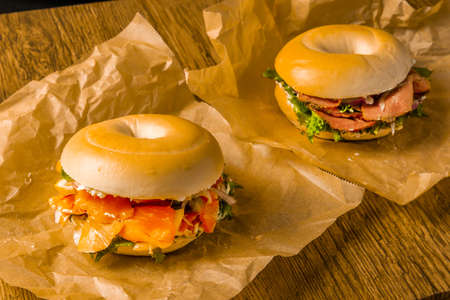 Bagel Bread Bagel Sandwichの写真素材