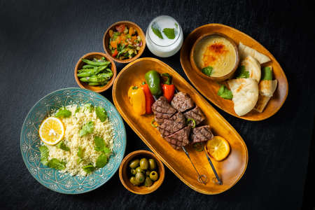 Kebab (Shishkabab) and Couscous Cuisine Shish Kebab and Couscous Dishes