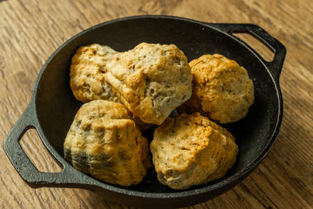 British scones Scottish scones with tea, jam and creamの写真素材