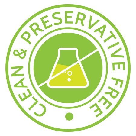 Preservative free  | Clean organic with beakerの写真素材