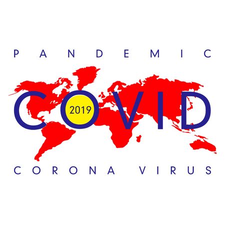 Covid outbreak pandemic Coronavirus in 2019. Image representing how coronavirus has covered whole worldの写真素材
