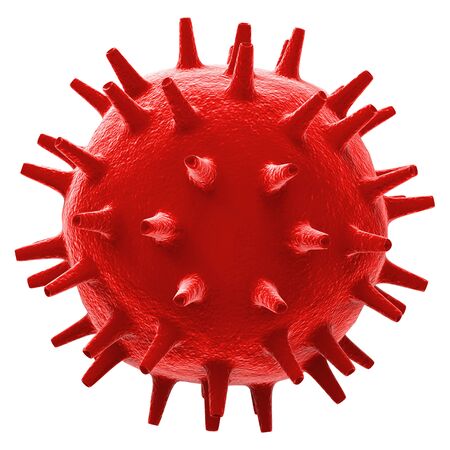 3d render red corona virus modelの写真素材