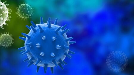 3d Corona Virus multi color backgroundの写真素材