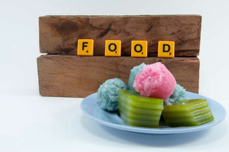 Khanom thuay fu or Steamed Cup Cake or Dessert Cup Fu is Thailand dessert focus on sweets.のeditorial素材