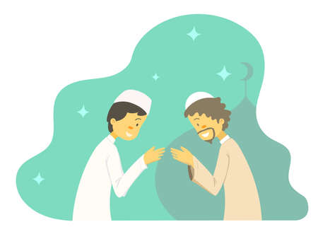 eid mubarak illustration, ramadhan, moslem ceremony, muharram, idul fitri, muslim holidayのイラスト素材