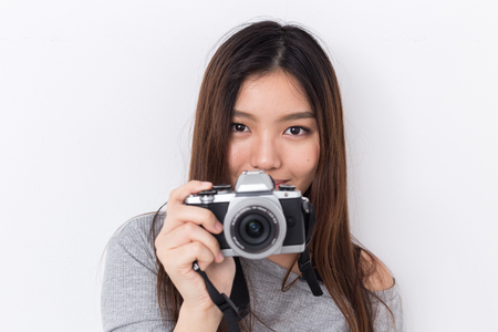 Teenage Photographerの写真素材