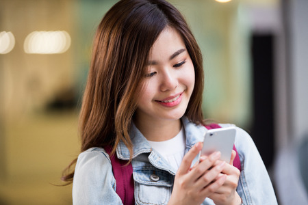 Young Asian lady travelingの写真素材