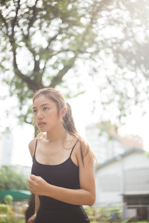 Asian Girl Workoutの写真素材