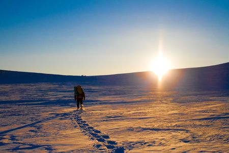 Sunset in mountainの写真素材