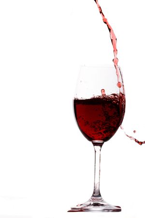 Wine pouring into wine glassの写真素材