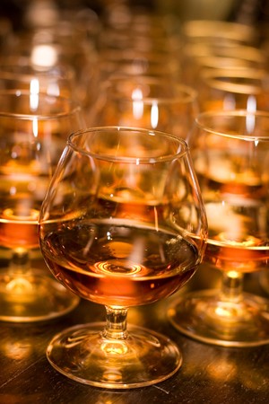 Glasses with cognac