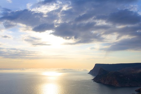 sunset at the baechの写真素材