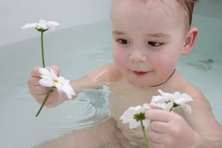 Bath a baby