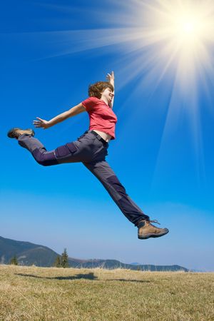 Hiking in the Carpathian mountainsの写真素材