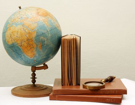 books on tableの写真素材