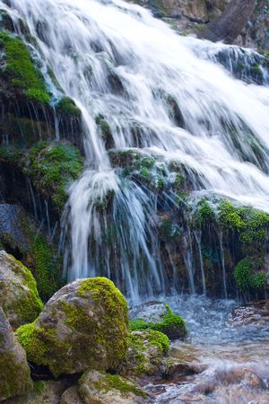 Waterfall in spring season