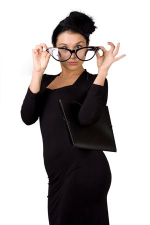 Portrait of a young attractive business womanの写真素材