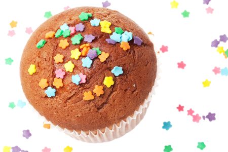 muffin on white background