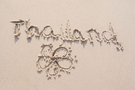 Signs on the sandの写真素材