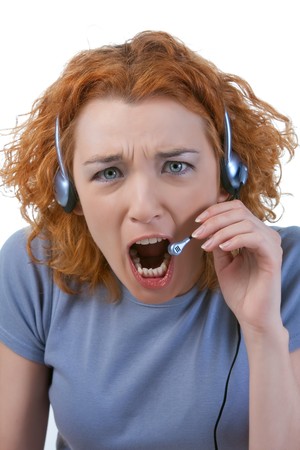 young girl in call center service
の写真素材