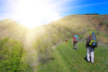 Hiking in the Crimea mountainsの写真素材