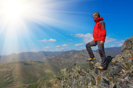 Hiking in the Crimea mountainsの写真素材