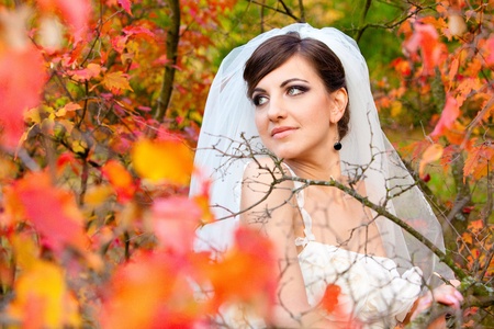 Beautiful bride in her wedding day