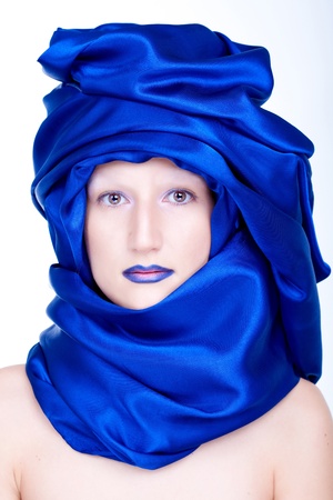 middle eastern woman with veilの写真素材