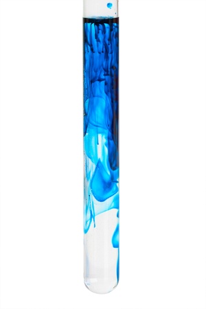 single test tube isolated on white backgroundの写真素材