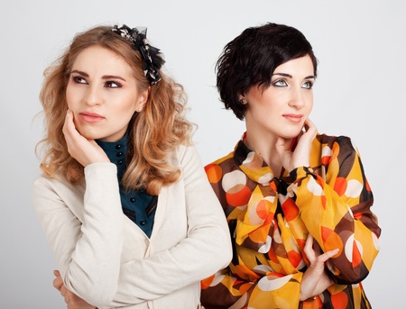 Beautiful woman posing at studioの写真素材