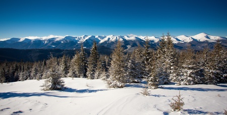 Winter mountainsの写真素材