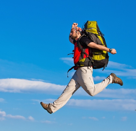 Hiking in the Crimea mountainsの写真素材