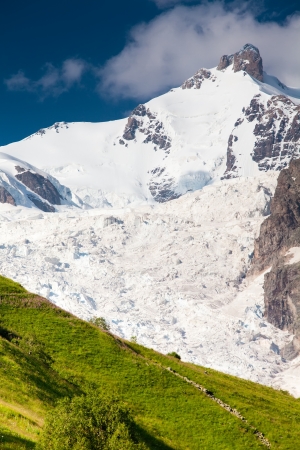 Beautiful landscapes with high mountains of Georgiaの写真素材