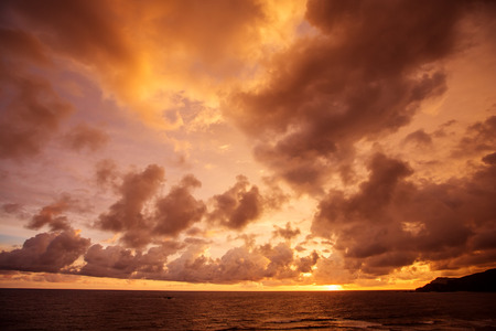 Scenic view at Indian ocean at Indonesia, Lombok islandの写真素材