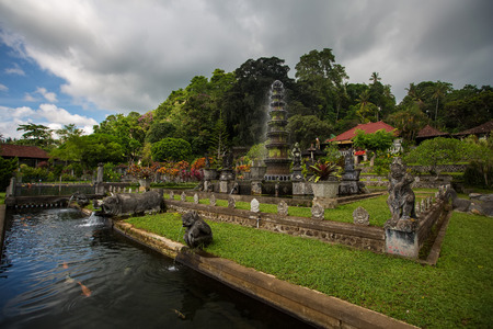 Tirtagangga water palace on Bali island, Indonesiaの写真素材