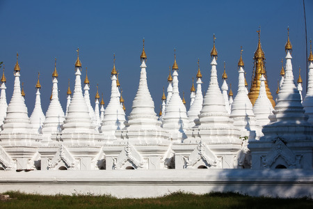 The World's biggest book Inscribing on the 729 marble stone slabs, Mandalay city in Myanmar.の写真素材