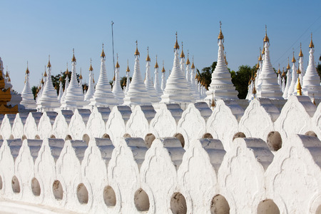 The World's biggest book Inscribing on the 729 marble stone slabs, Mandalay city in Myanmar.の写真素材