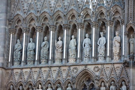 Elements of Nidaros Cathedral in Trondheim, Norwayの写真素材