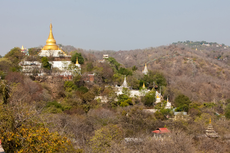 Ancient city of Sagaing, Mandalay, Myanmarの写真素材
