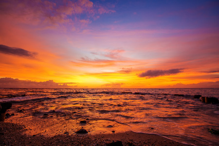 Scenic view at Indian ocean at Indonesia, Lombok islandの写真素材