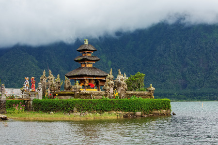 Pura Ulun Danu Bratan water Temple on Bali Indonesiaの写真素材