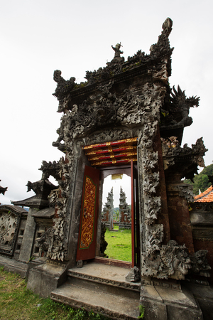 Entrance to Bali hindu templesの写真素材